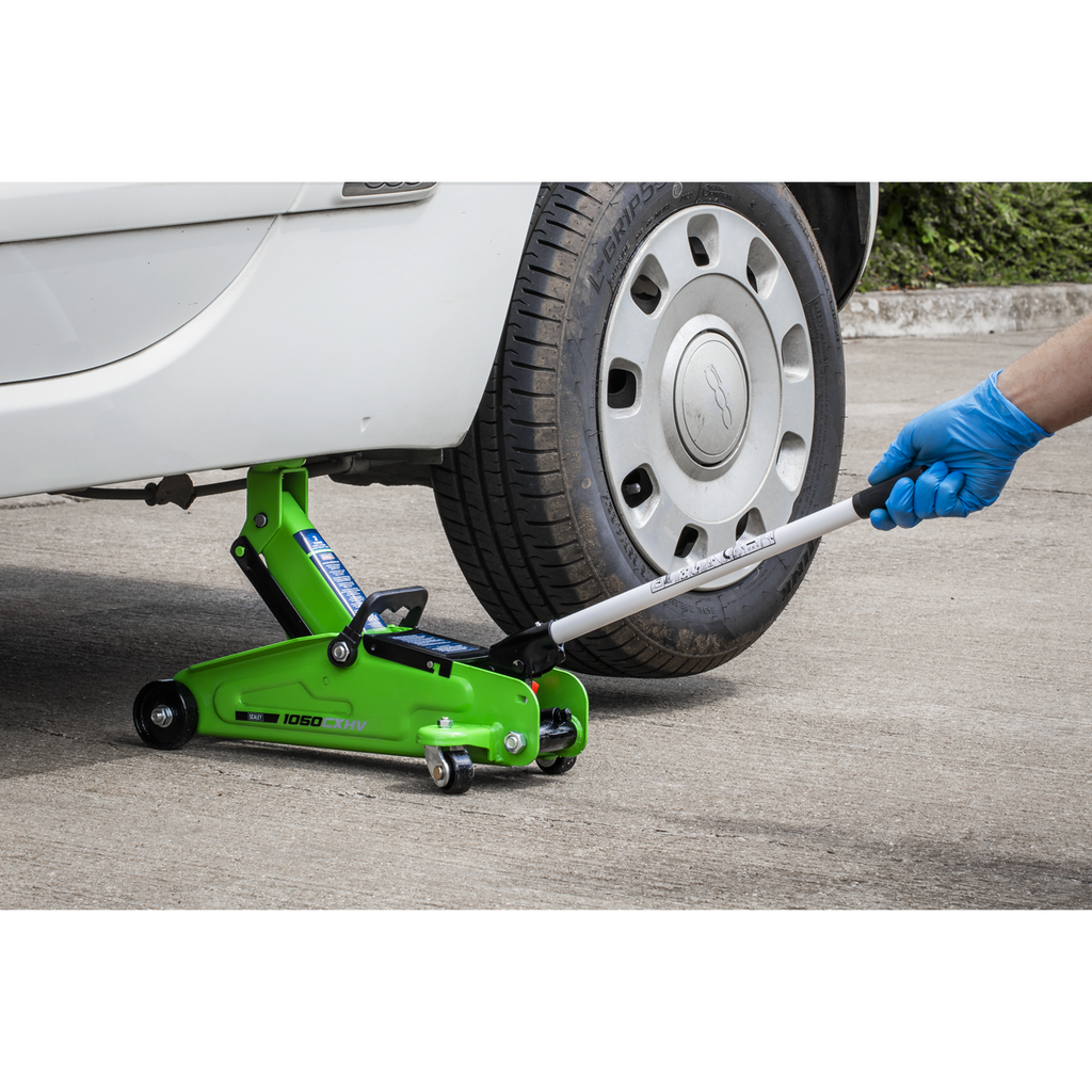 Short Chassis Trolley Jack, 2 Tonne, Green (1050CXHV)