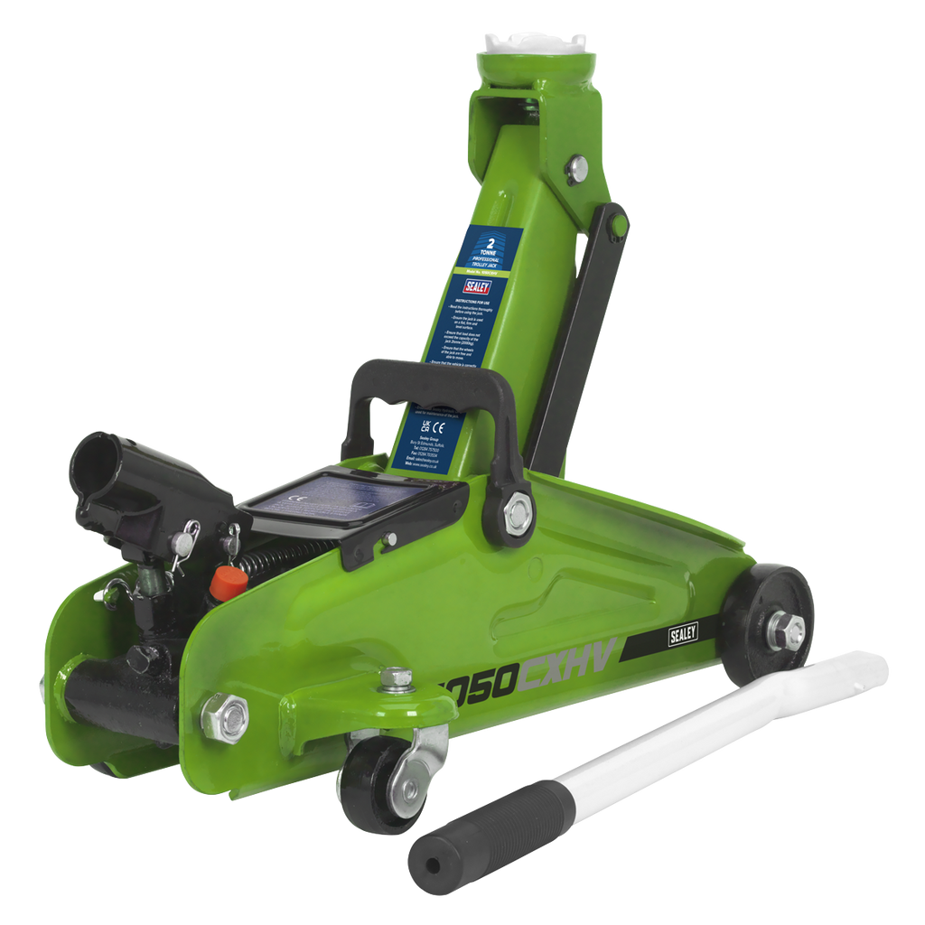 Short Chassis Trolley Jack, 2 Tonne, Green (1050CXHV)