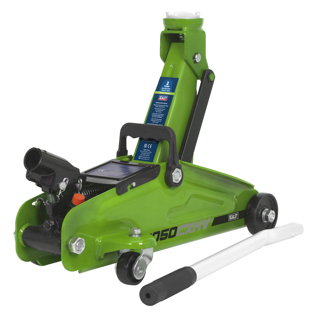 Short Chassis Trolley Jack, 2 Tonne, Green (1050CXHV)