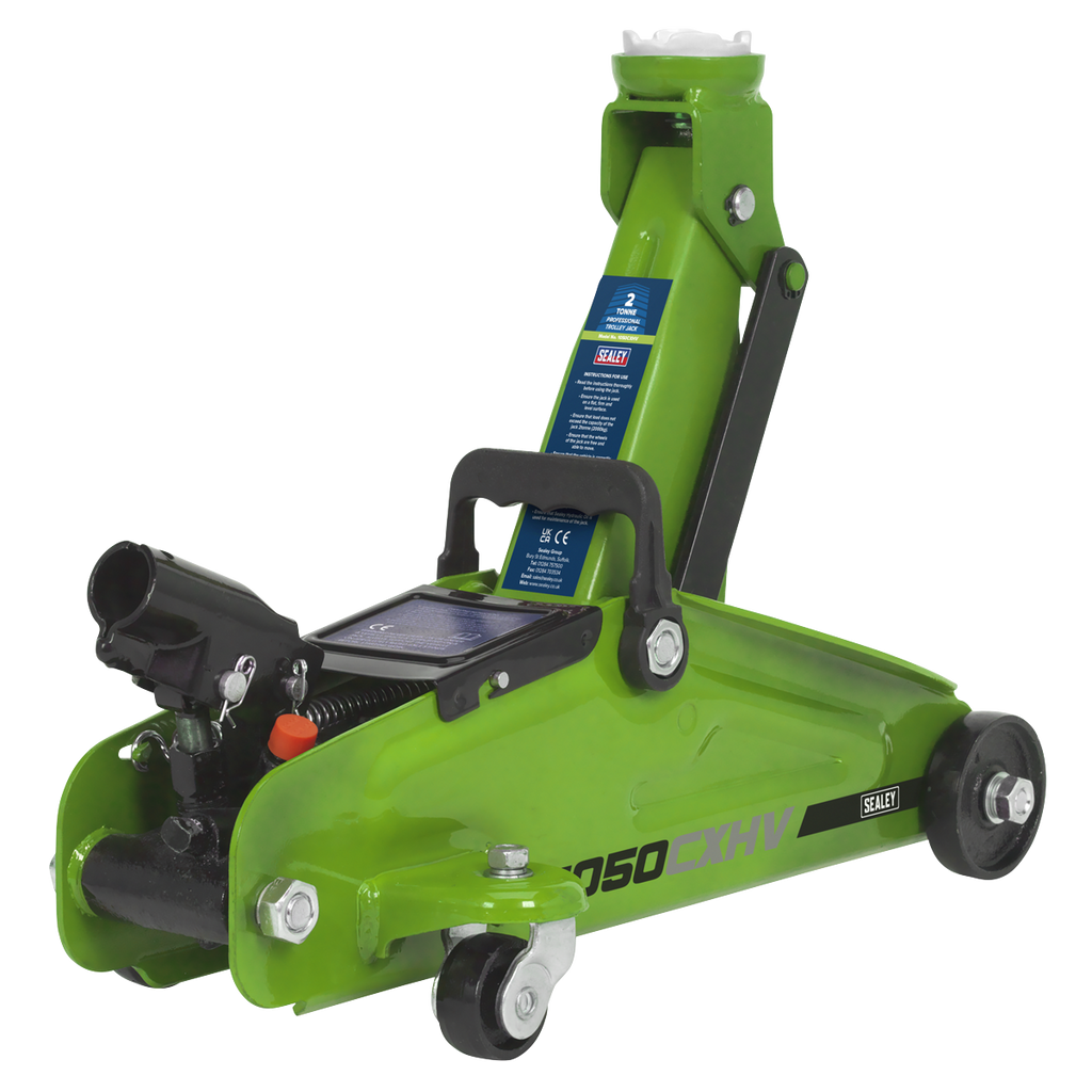 Short Chassis Trolley Jack, 2 Tonne, Green (1050CXHV)