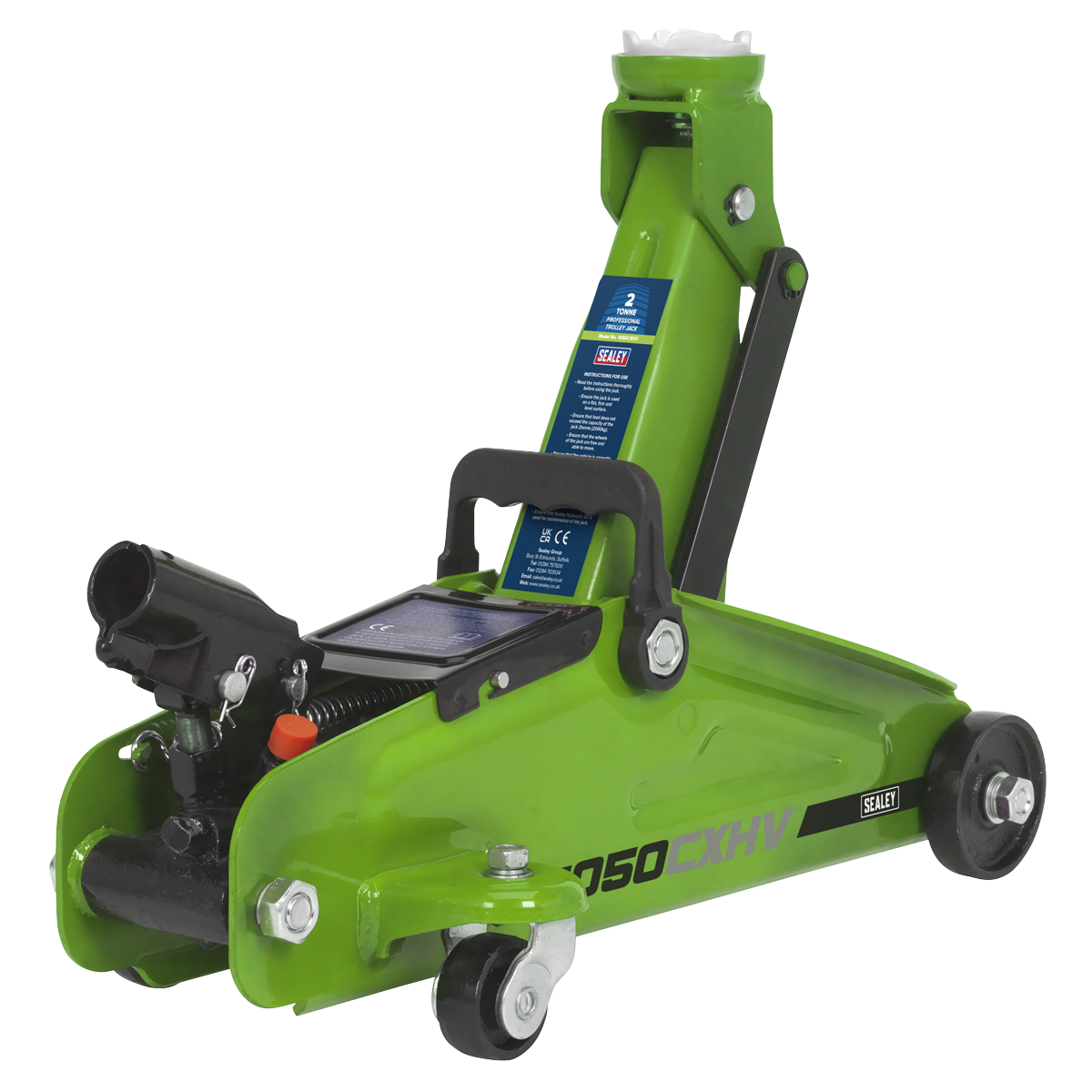 Short Chassis Trolley Jack, 2 Tonne, Green (1050CXHV)