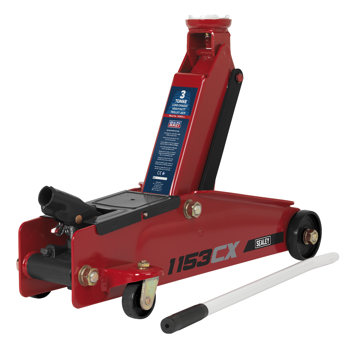 Heavy-Duty Long Reach Trolley Jack 3 Tonne