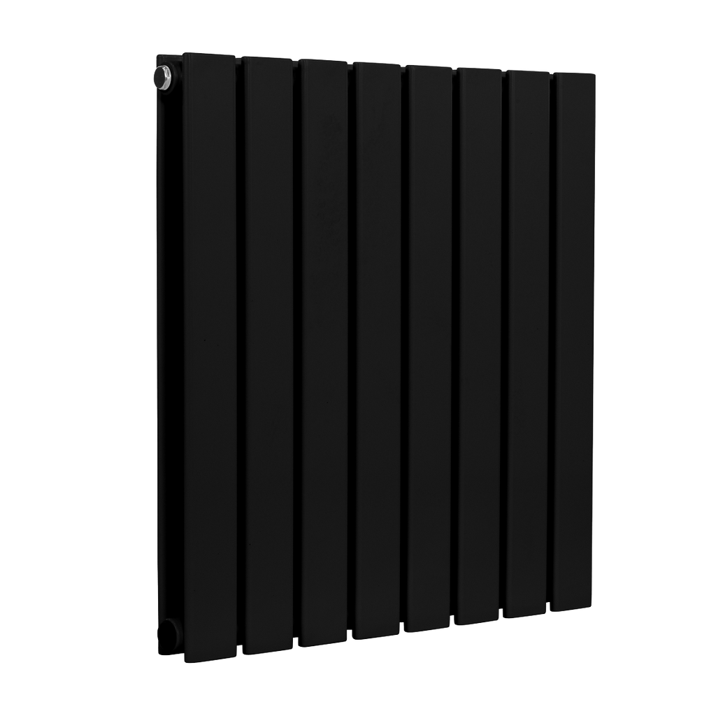 Baridi Horizontal Radiator Contemporary Double Flat Panel Design 600 x 560mm – Black