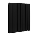 Baridi Horizontal Radiator Contemporary Double Flat Panel Design 600 x 560mm – Black