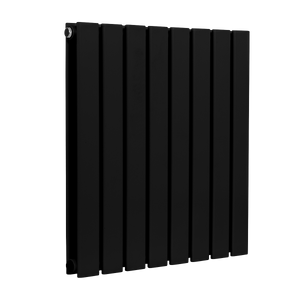 Baridi Horizontal Radiator Contemporary Double Flat Panel Design 600 x 560mm – Black