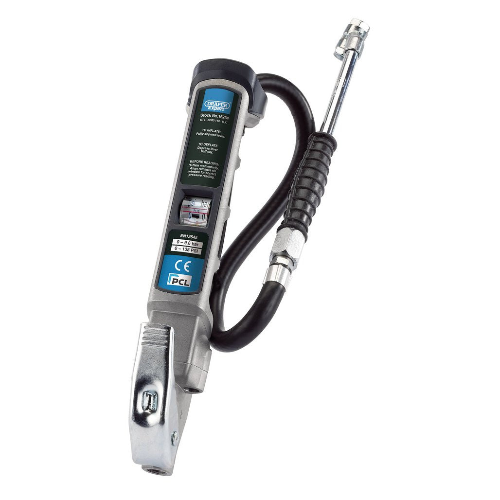 Draper Expert Hi-Flo Air Line Tyre Inflator with Twin Connector (16234)
