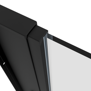 Side Panel for Sliding Shower Doors, 6mm Tempered Glass - Black