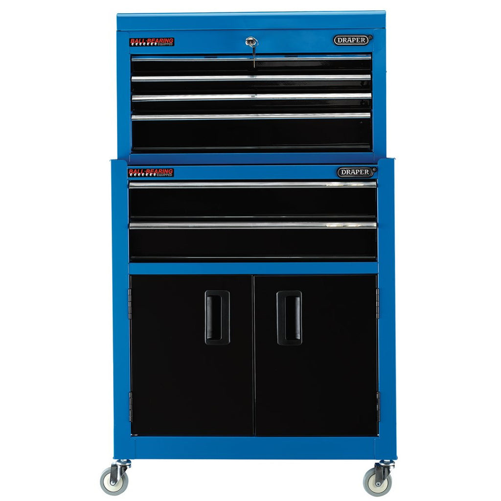 Draper Combined Roller Cabinet & Tool Chest 24", 6 Drawer, Blue (19563) (Ex-Display)
