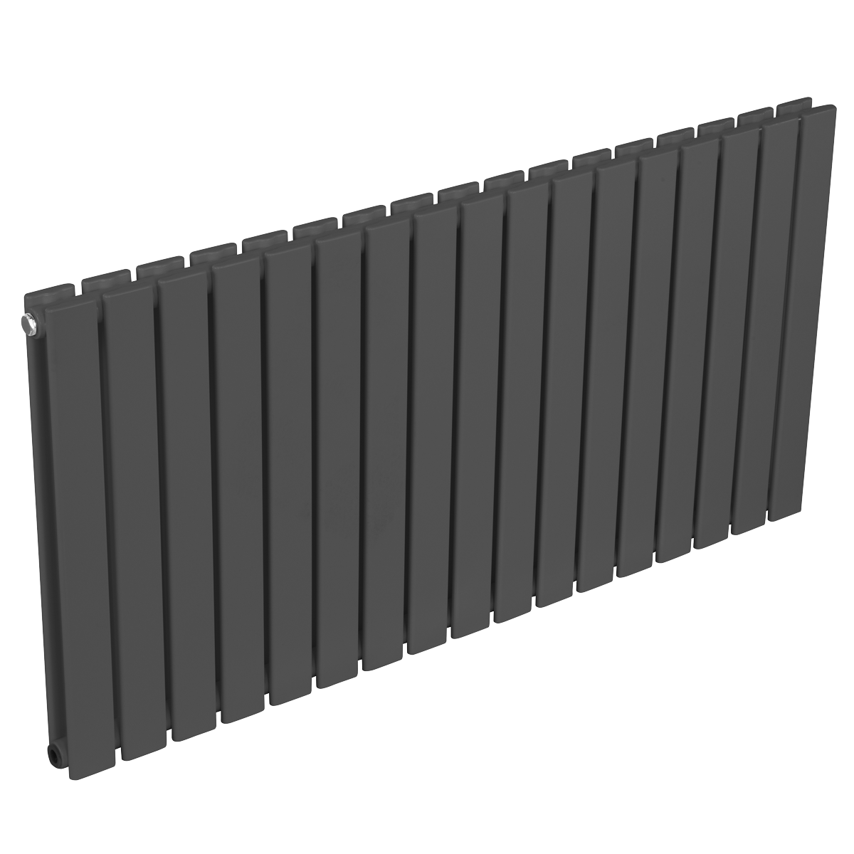 Baridi Horizontal Radiator Contemporary Double Flat Panel Design 600 x 1190mm – Anthracite