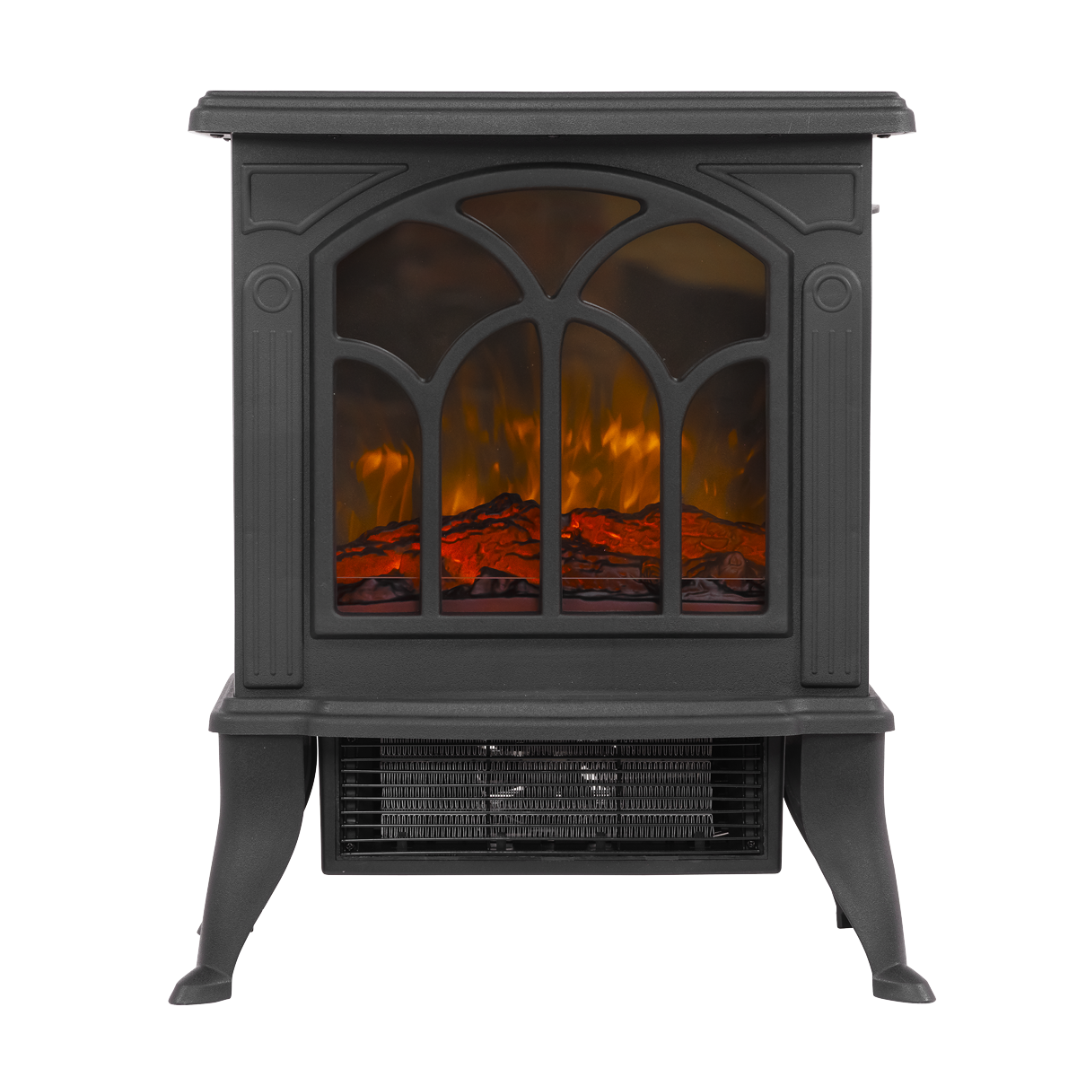Baridi Electric Stove Heater with LED Log Flame 1800W (DH121)