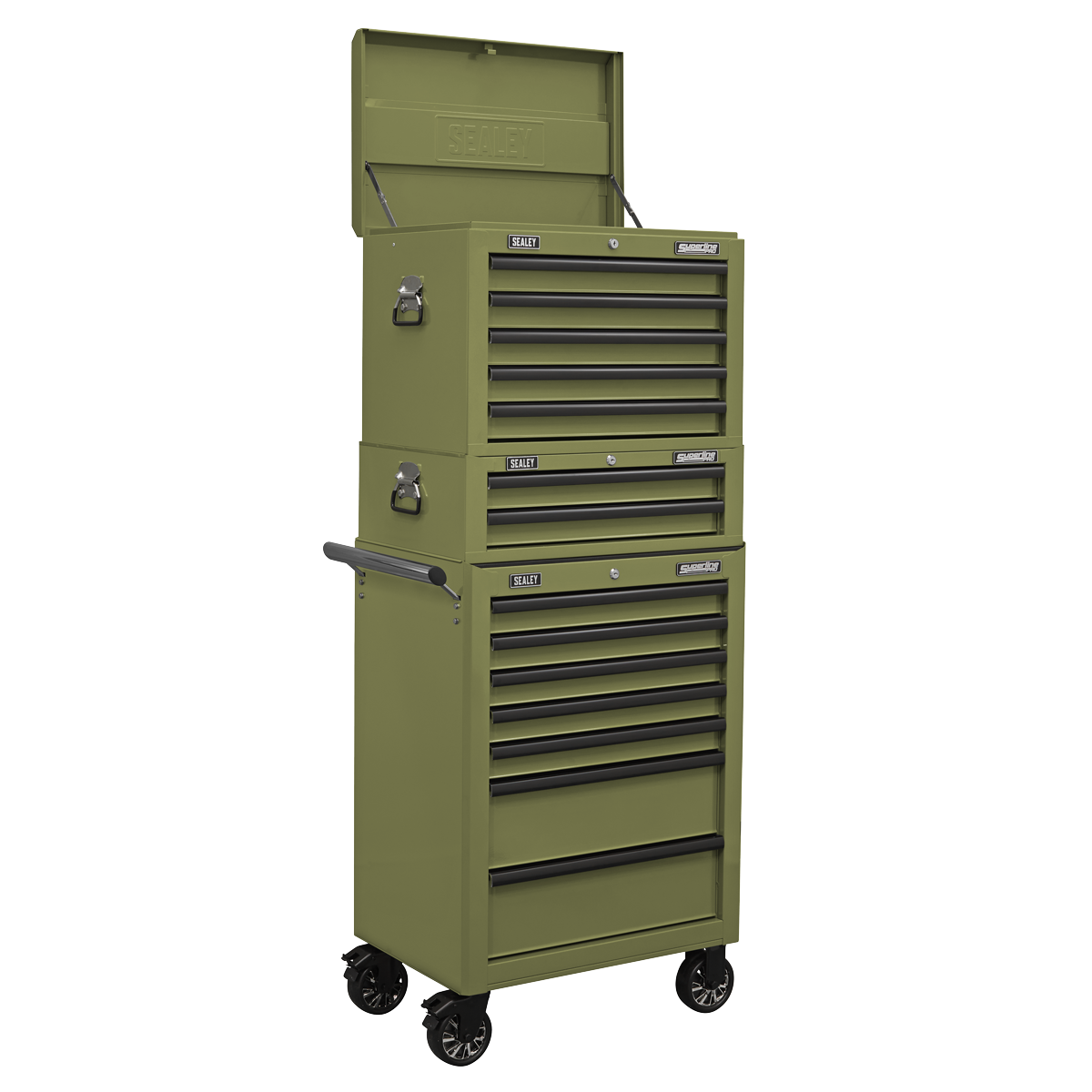 Superline PRO® Mid-Box Tool Chest 2 Drawer - Khaki