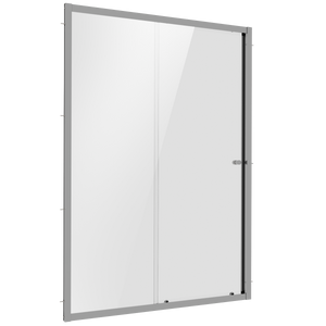 Sliding Shower Door 1200 x 1850mm, 6mm Tempered Glass, Reversible - Chrome