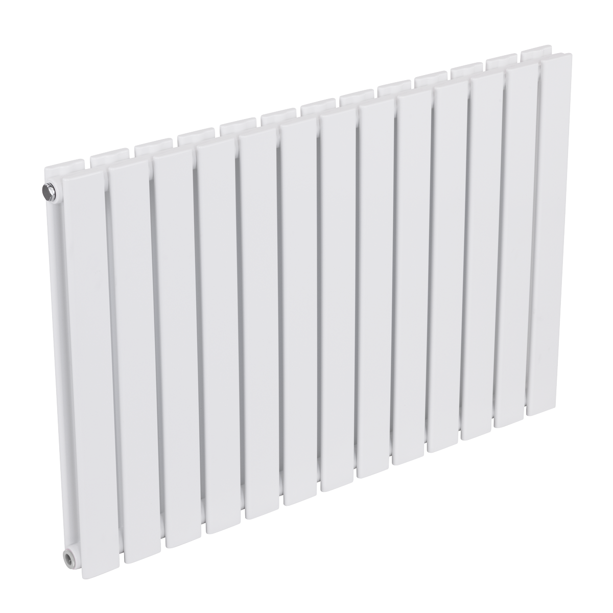 Baridi Horizontal Radiator Contemporary Double Flat Panel Design 600 x 910mm – White