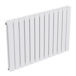 Baridi Horizontal Radiator Contemporary Double Flat Panel Design 600 x 910mm – White