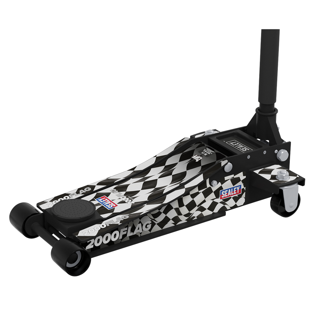 Low Profile Custom Trolley Jack with Rocket Lift, 2 Tonne, Black (2000CB)