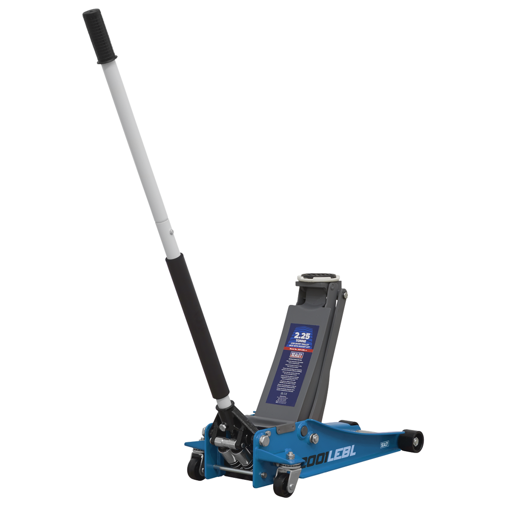 Low Profile Trolley Jack with Rocket Lift, 2.25 Tonne, Blue (2001LEBL)