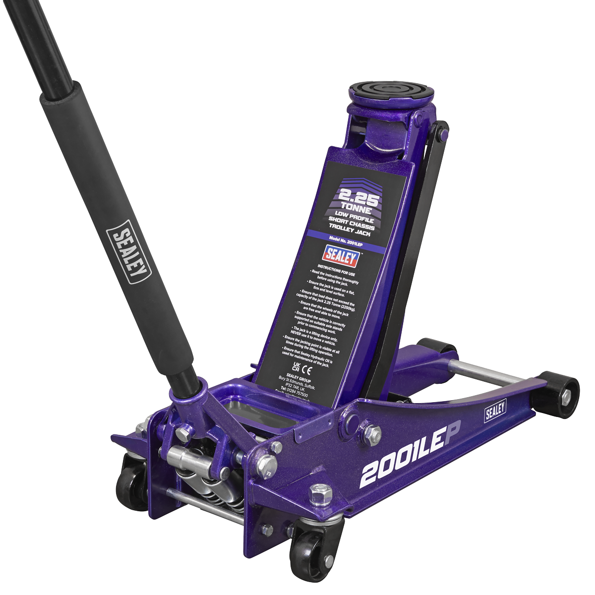Low Profile Trolley Jack with Rocket Lift 2.25 Tonne - Purple