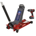 Trolley Jack & Cordless Impact Wrench Combo - Red