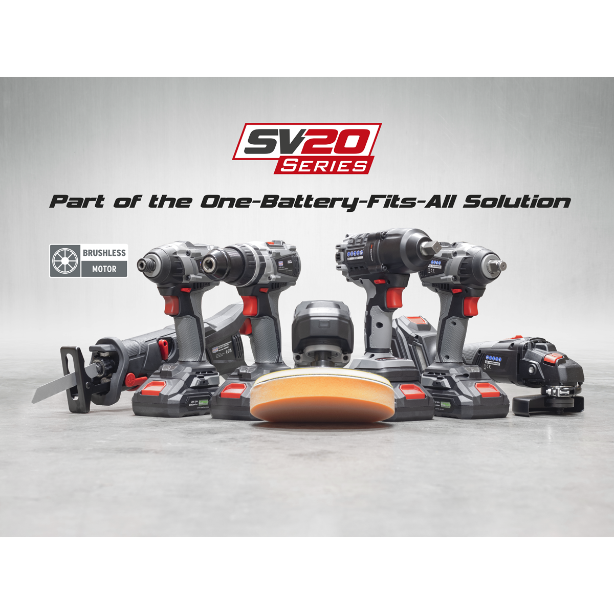 Premier SV20 Series 1/2"Sq Drive Brushless Cordless Impact Wrench Kit 20V 4Ah - 2 Batteries