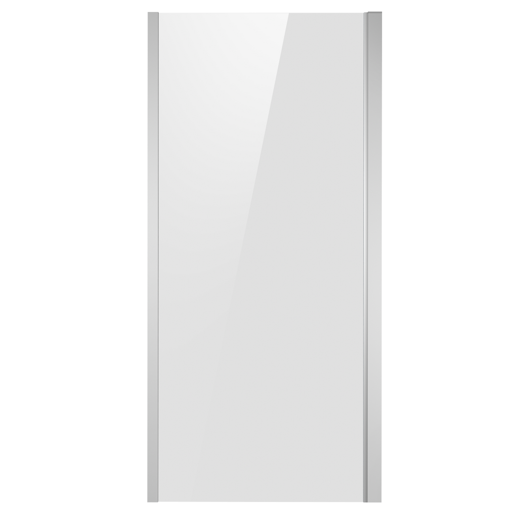 Baridi Side Panel for Sliding Shower Doors, 6mm Tempered Glass - Chrome