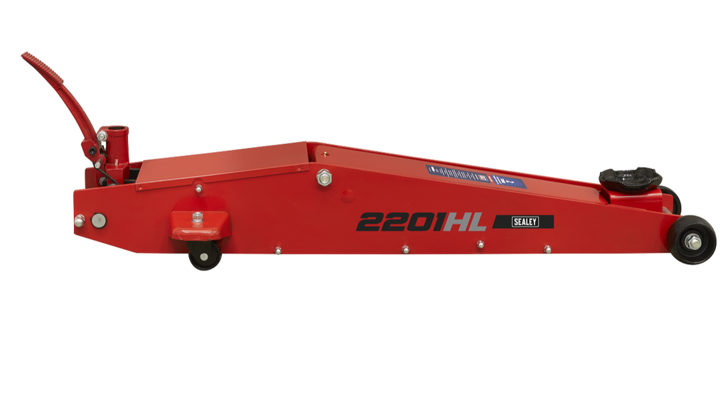 Sealey 2201HL Long Reach High Lift Commercial Trolley Jack, 2 Tonne Capacity, Red