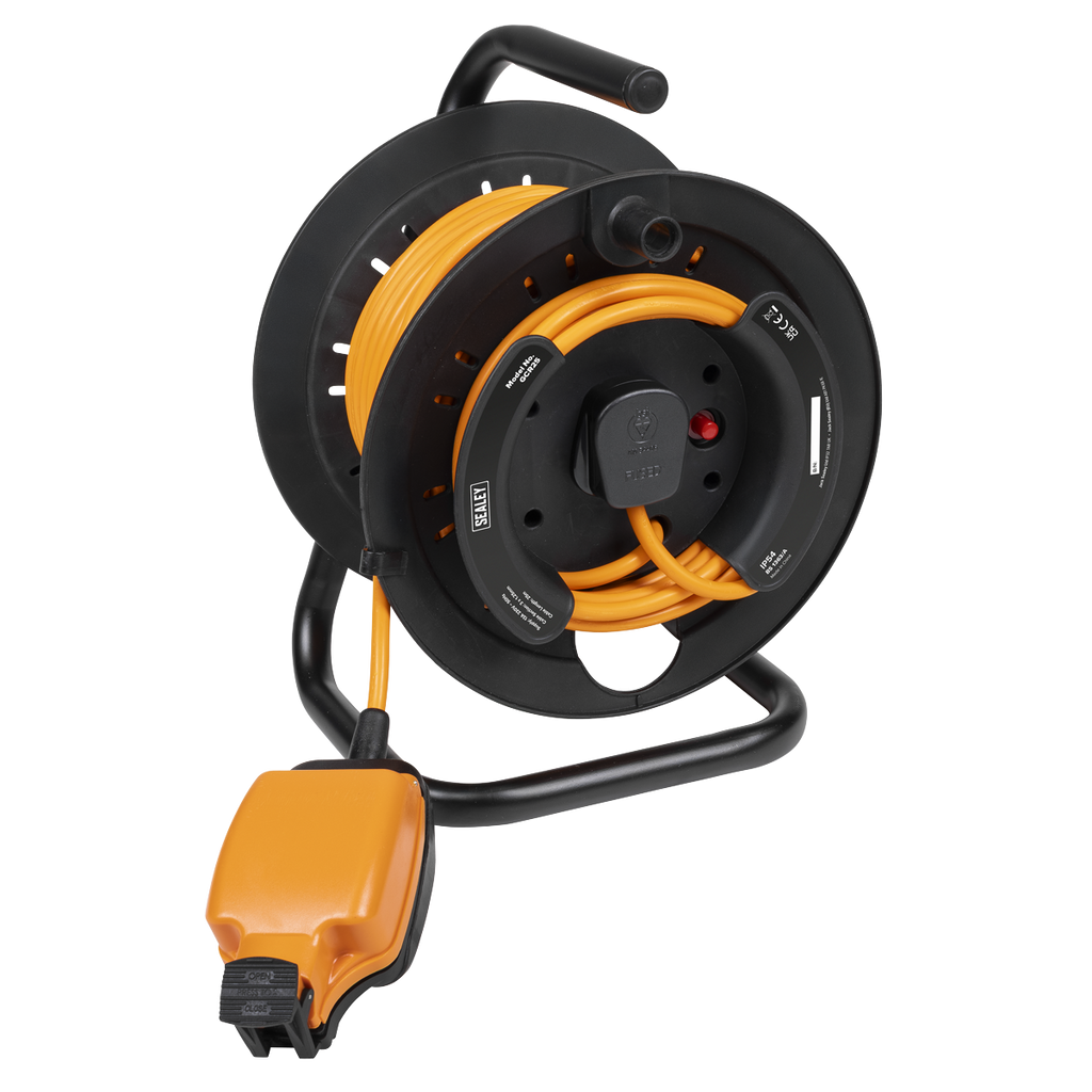 Weatherproof In-Line Socket Reel 25m IP54 (GCR25)