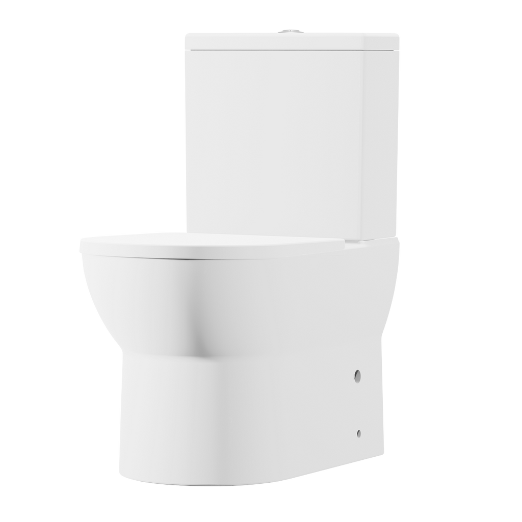 Baridi Close-Coupled Toilet with Soft Close Seat, Dual Flush Cistern & Rimless Flush – White