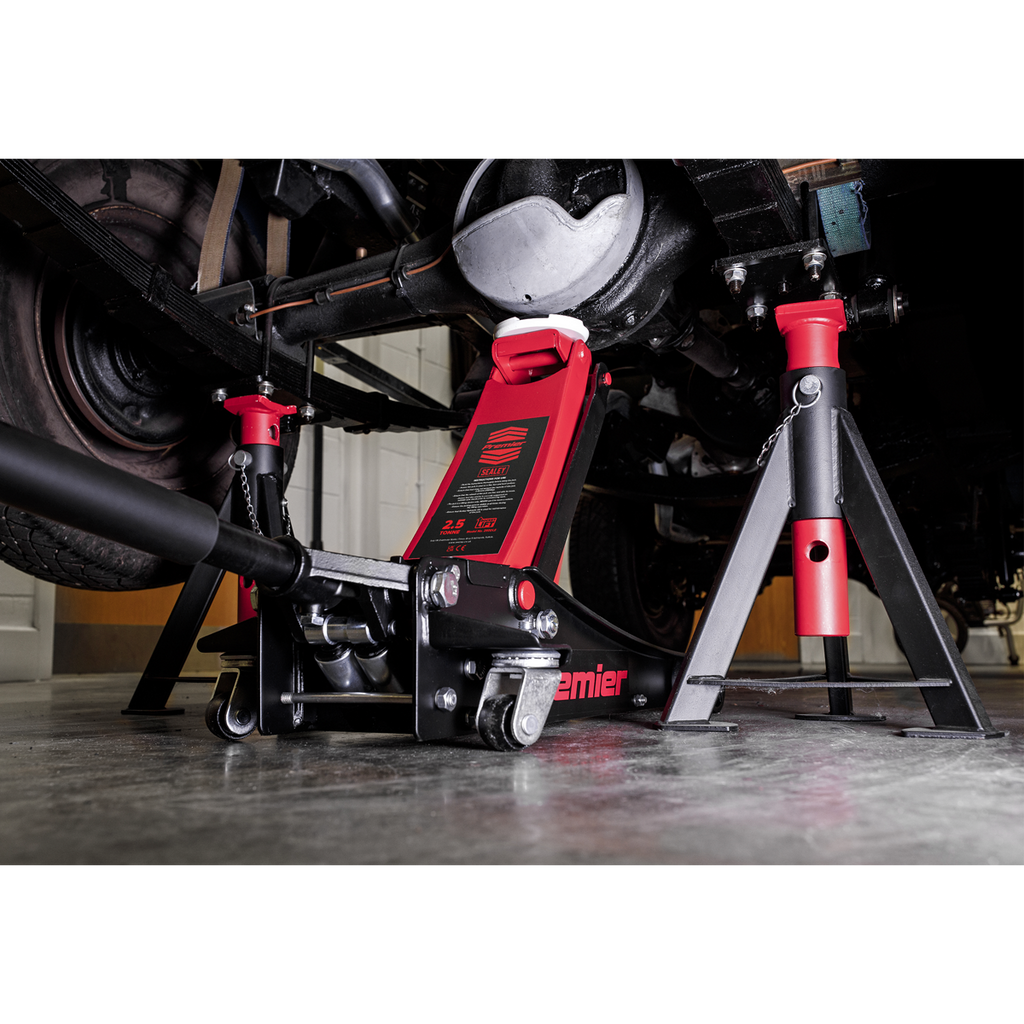 Premier Low Profile Trolley Jack with Rocket Lift, 2.5 Tonne (2500LE)