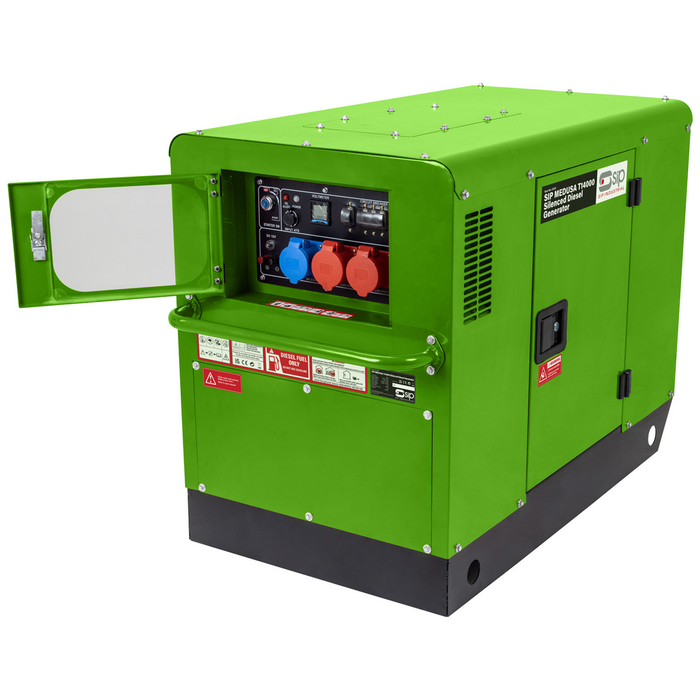 SIP MEDUSA T14000 Silenced Diesel Generator, 11000W (25151) (Factory Refurbished REBOX)
