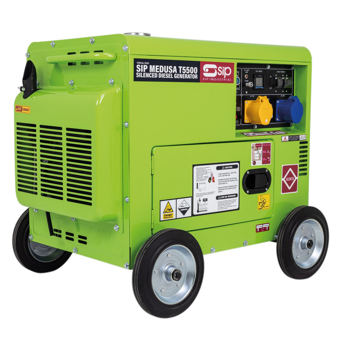SIP MEDUSA T5500 Silenced Diesel Generator, 5500W (25153)