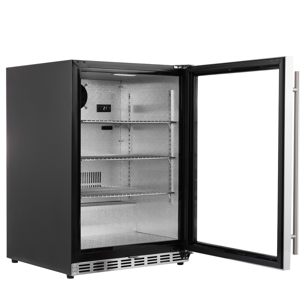 Baridi Outdoor Drinks Fridge with Triple Glazed Door & Lock 150L Stainless Steel (DH439)