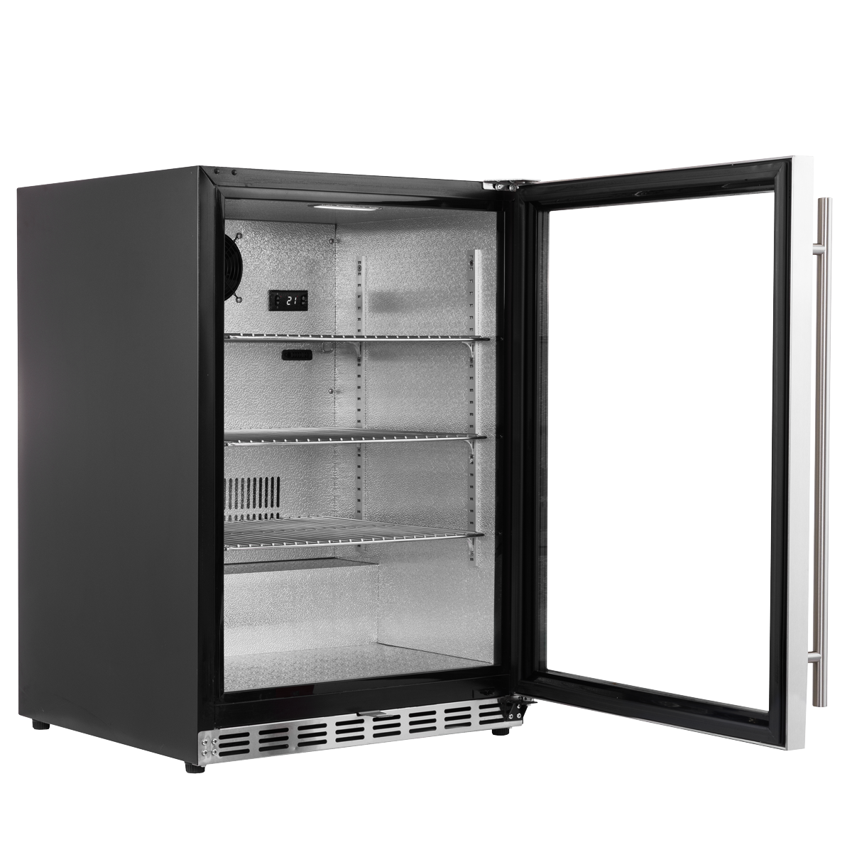 Baridi Outdoor Drinks Fridge with Triple Glazed Door & Lock 150L Stainless Steel (DH439)