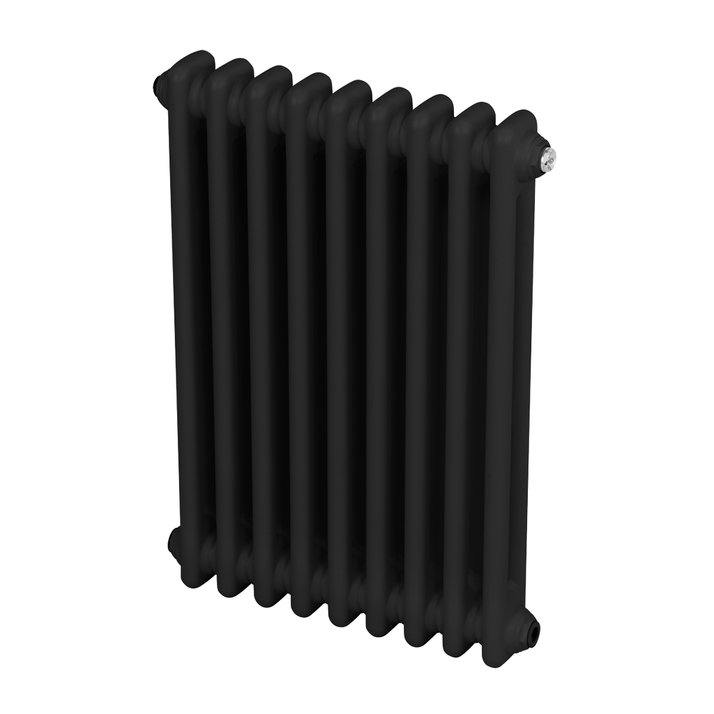 Baridi Horizontal Traditional 2 Column Radiator 600 x 427mm – Black