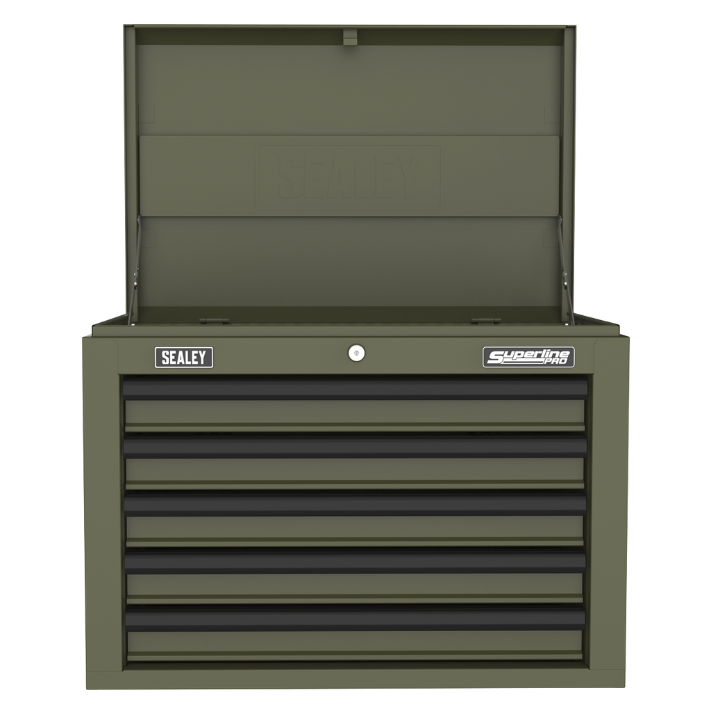 Superline PRO® Heavy-Duty Topchest 5 Drawer - Khaki