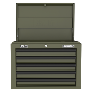 Superline PRO® Heavy-Duty Topchest 5 Drawer - Khaki