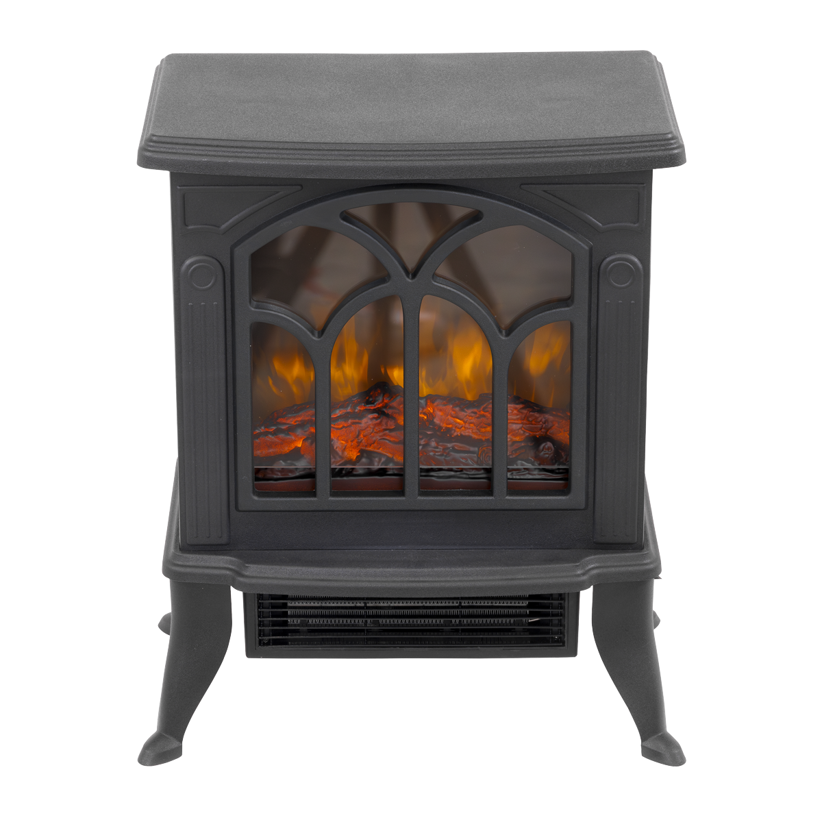 Baridi Electric Stove Heater with LED Log Flame 1800W (DH121)