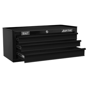 American PRO® Mid-Box Tool Chest 3 Drawer - Black