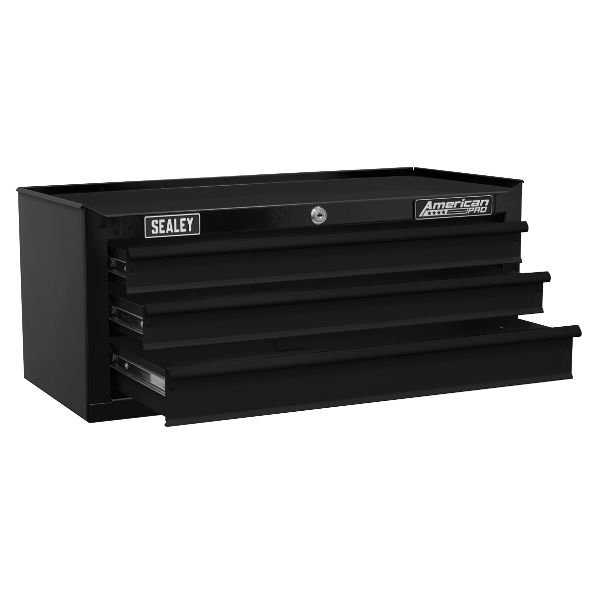 American PRO® Mid-Box Tool Chest 3 Drawer - Black