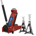 Standard Chassis Trolley Jack with Axle Stands, 3 Tonne (3000CXDCOMBO1)