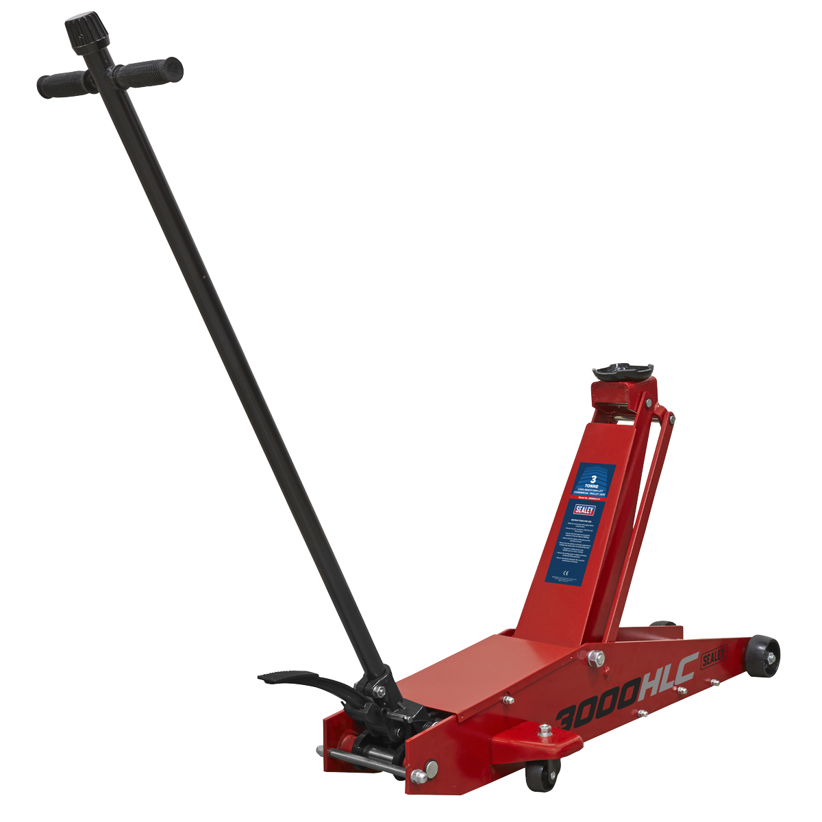 Premier Long Reach High Lift Trolley Jack 3 Tonne