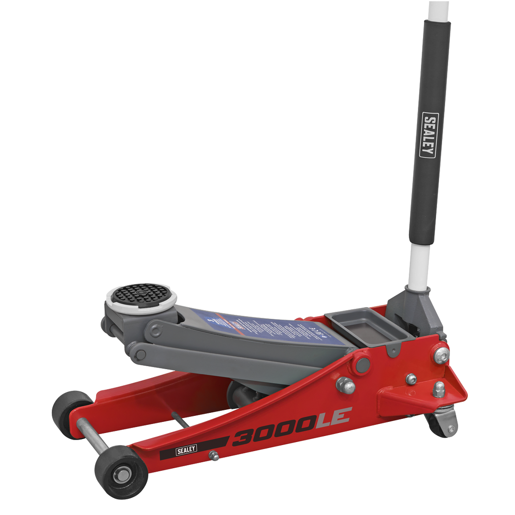 Low Profile Trolley Jack with Rocket Lift, 3 Tonne, Red (3000LE)