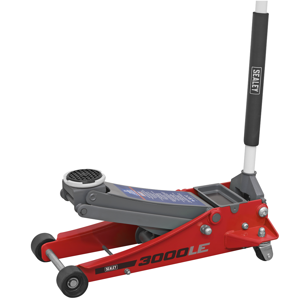 Low Profile Trolley Jack with Rocket Lift, 3 Tonne, Red (3000LE)