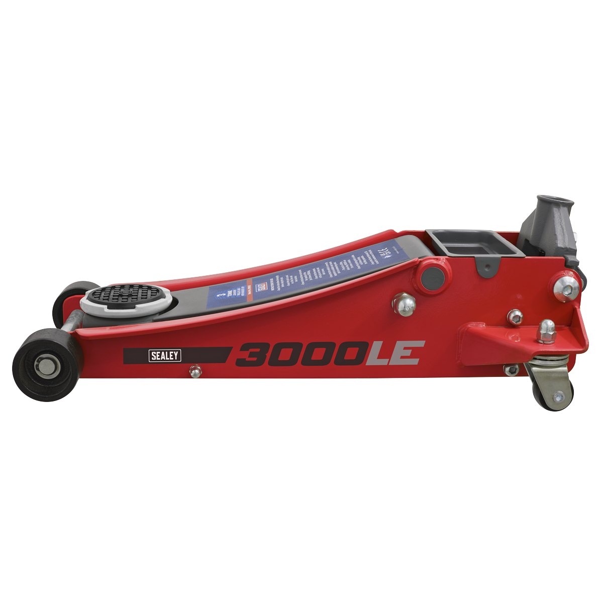 Low Profile Trolley Jack with Rocket Lift, 3 Tonne, Red (3000LE)