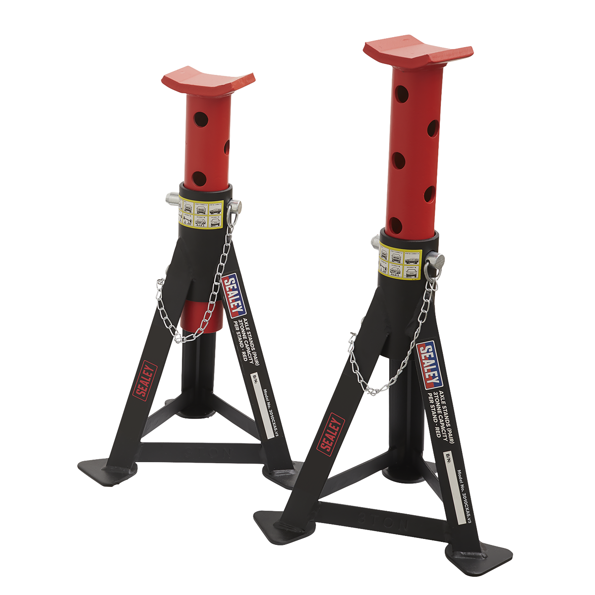 Standard Chassis Trolley Jack 3 Tonne with Axle Stands (Pair) 3 Tonne Capacity per Stand