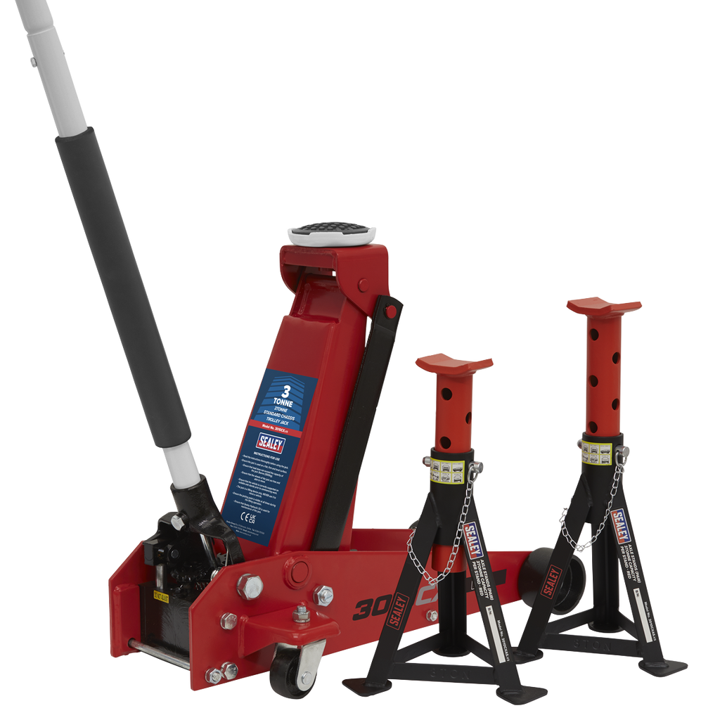 Standard Chassis Trolley Jack with Axle Stands, 3 Tonne (3010CX)