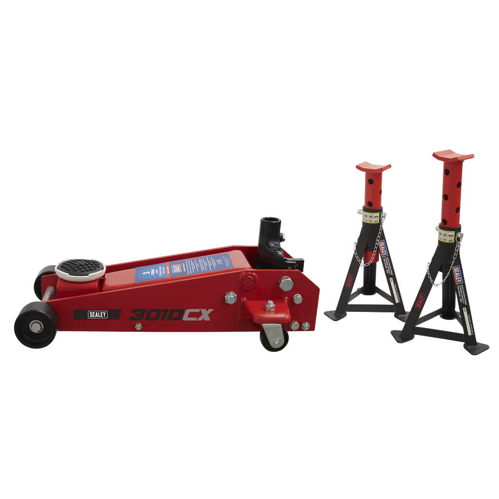 Standard Chassis Trolley Jack with Axle Stands, 3 Tonne (3010CX)