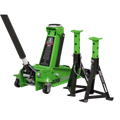 Trolley Jack with Super Rocket Lift & Axle Stands, 3 Tonne, Green (3015CXHV)
