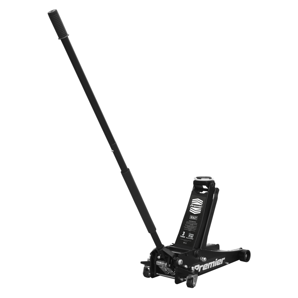 Premier Low Entry Trolley Jack & Axle Stands, 3 Tonne, Black (3040ABCOMBO)