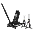 Premier Low Entry Trolley Jack & Axle Stands, 3 Tonne, Black (3040ABCOMBO)
