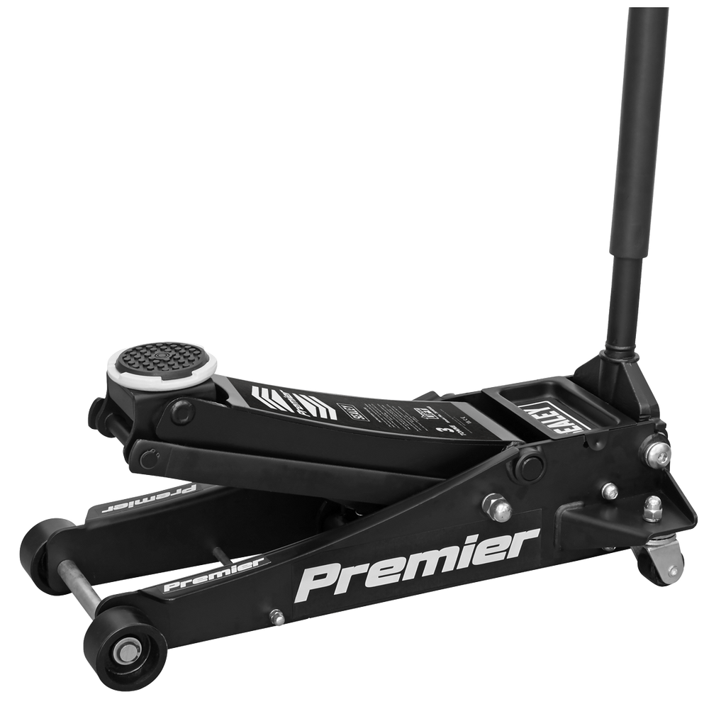 Premier Low Entry Trolley Jack & Axle Stands, 3 Tonne, Black (3040ABCOMBO)